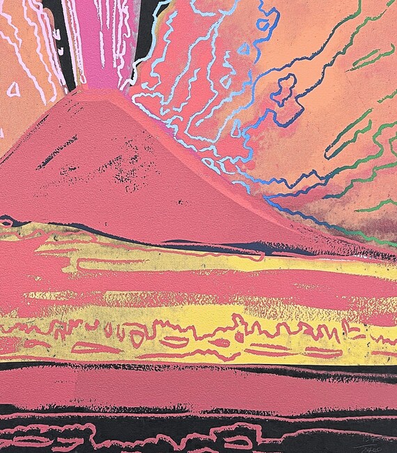 ANDY WARHOL - Vesuvius - Signed, Numbered Edition 137/2400, 60x60