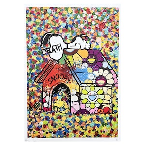 MORTE NYC - Snoopy - assinado, certificado (coa), edição limitada, datado, 32 x 45 cm, #deathnyc #arte #giclée #impressão #assinado