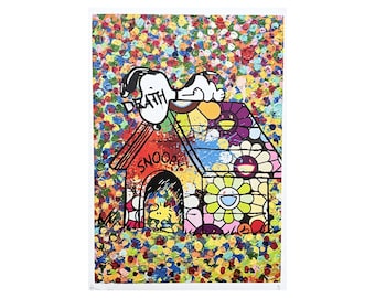 DEATH NYC Hand Signed Street Art Print Large Framed 16x20in With