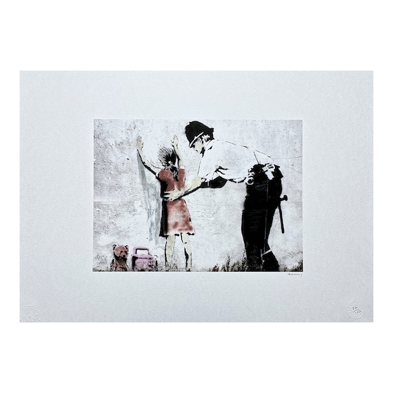 BANKSY - Stop and Search - Numbered Edition 84/150, 70 X 50 Cm