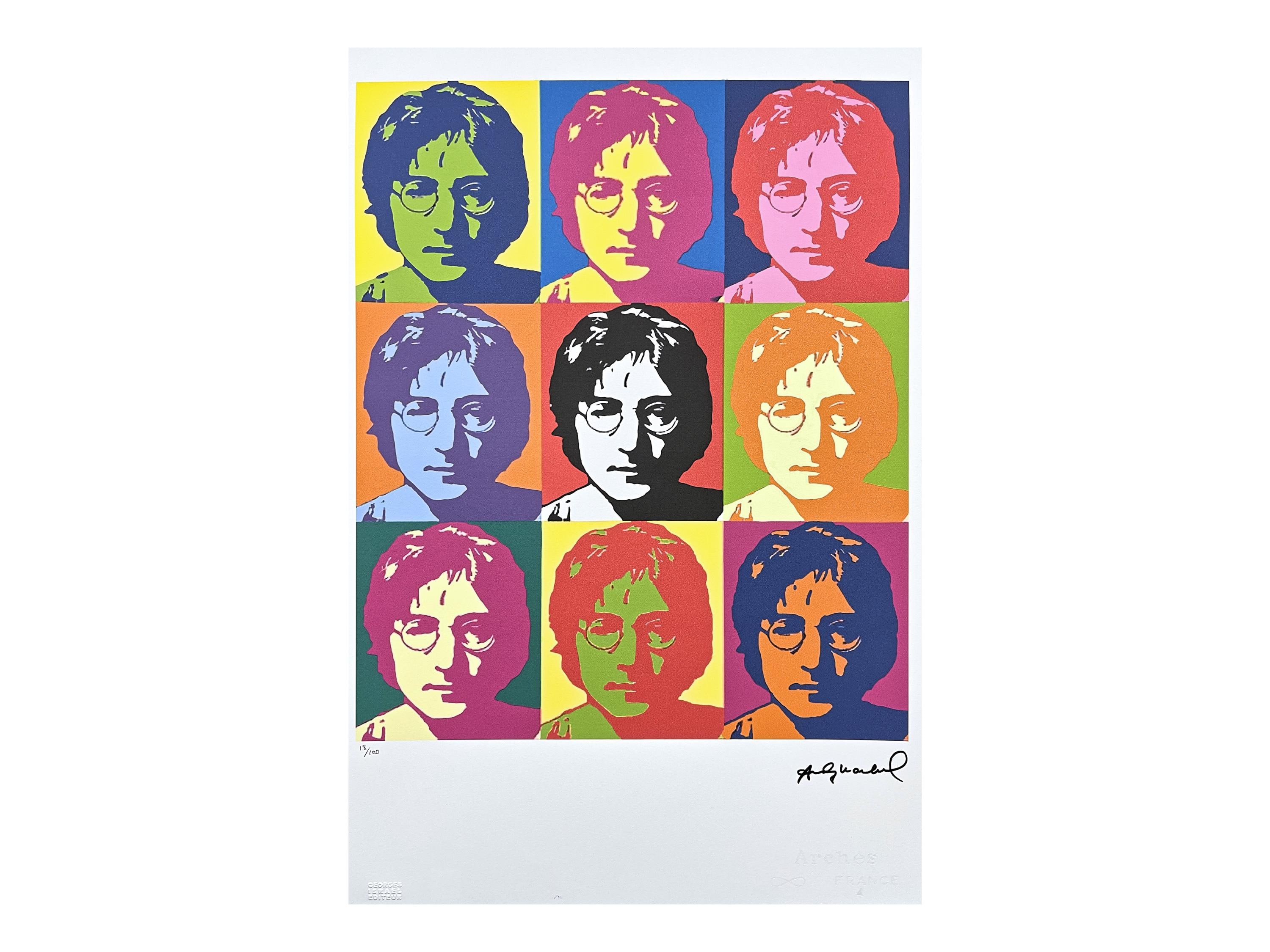 ANDY WARHOL - 9x John Lennon- Signed, Numbered Edition 18/100, 38