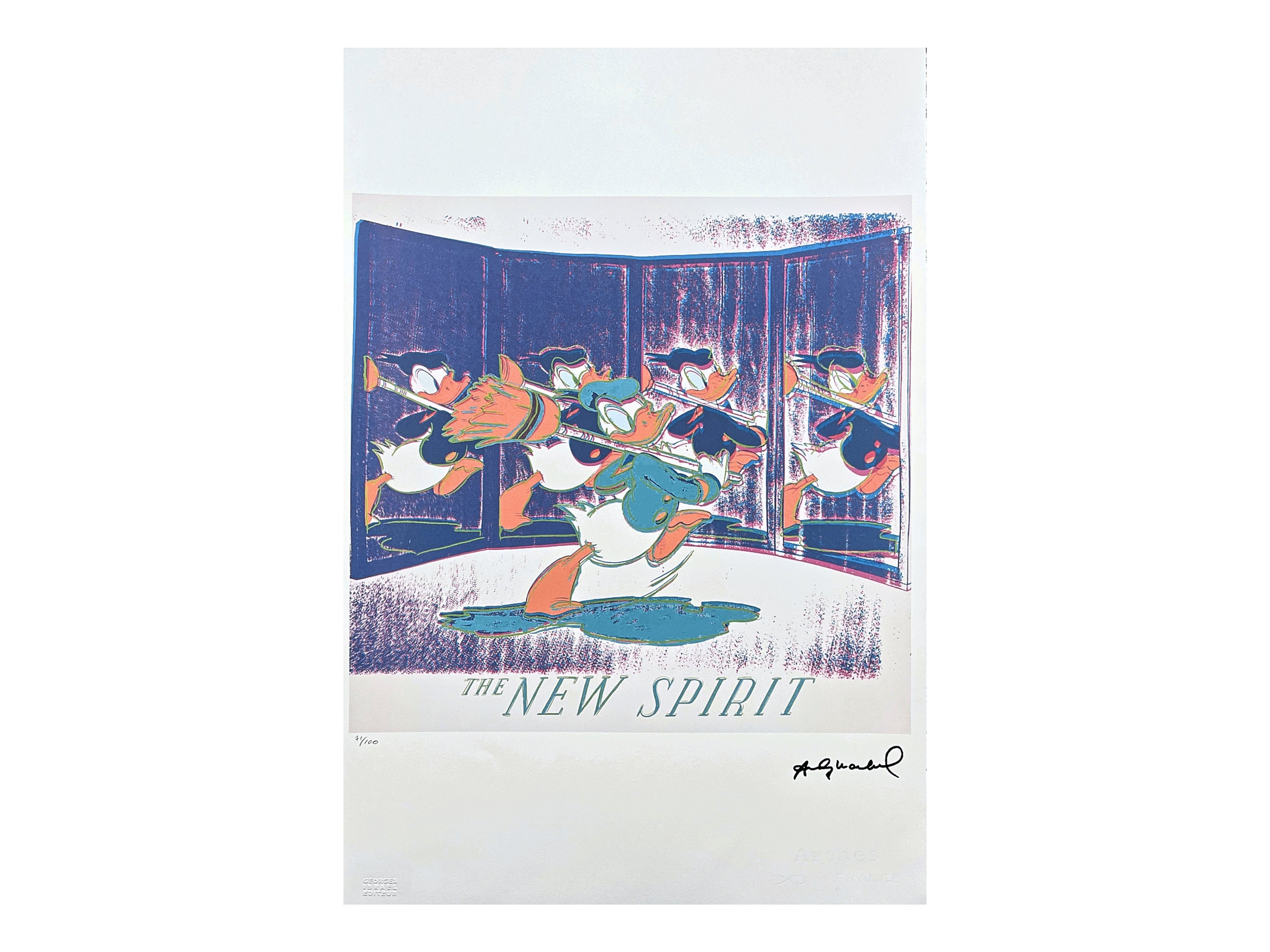 ANDY WARHOL - Donald Duck - Signed, Numbered Edition 71/100, 38 X