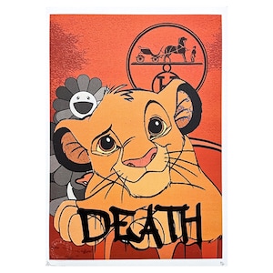 MORTE NYC - Jovem Simba - assinado, certificado (coa), edição limitada, datado, 32 x 45 cm, #deathnyc #giclée