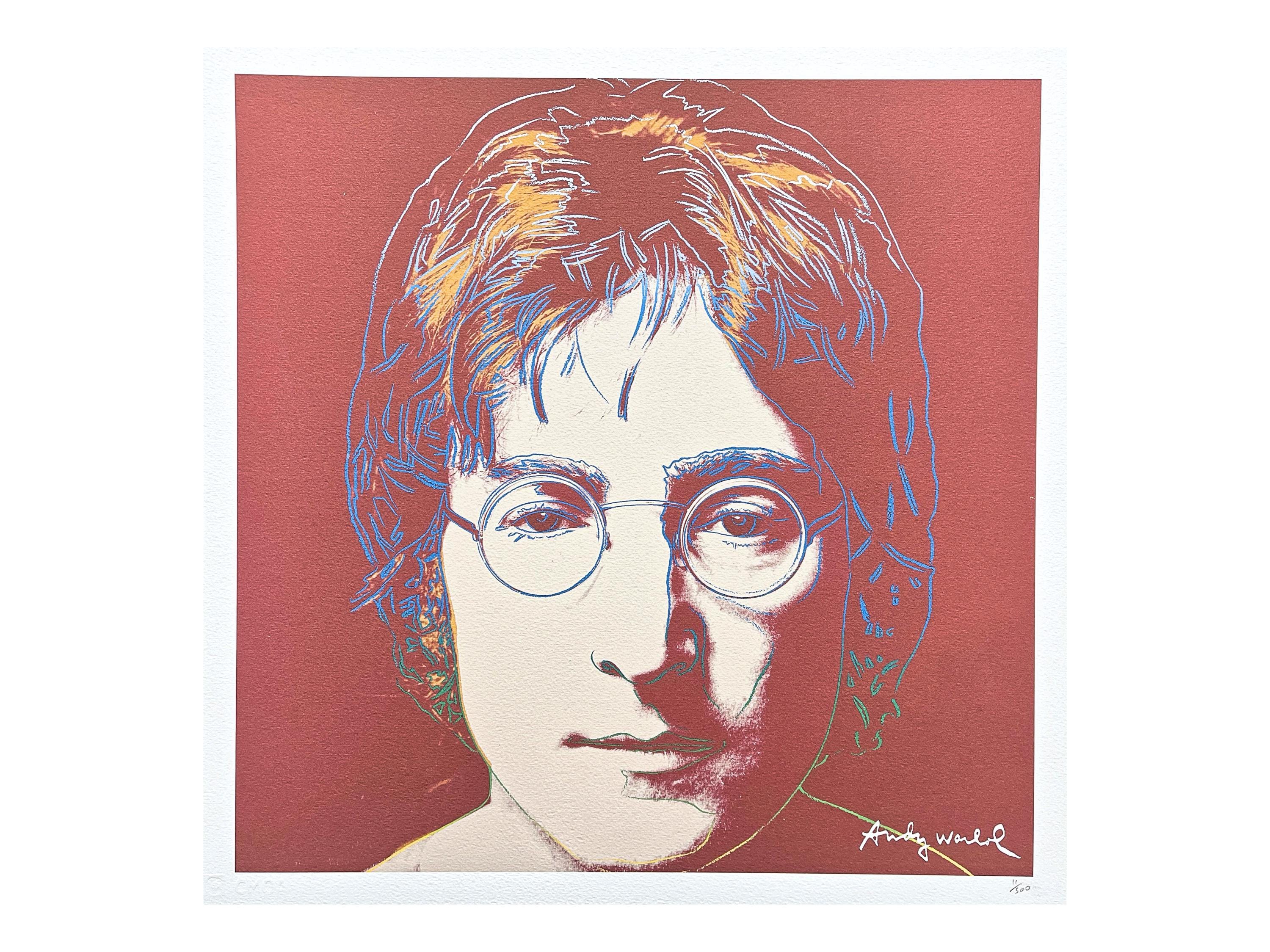 アンディ・ウォーホル - ジョン・レノン　50cm ✖️ 50cm アンディ・ウォーホル - ジョン・レノン - サイン入り、番号入り