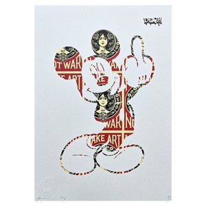 MORTE NYC - Mickey Mouse - assinado, certificado, numerado - edição limitada, datado, 32 x 45 cm, #deathnyc #arte #giclée #assinado