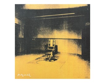 ANDY WARHOL - Little Electric Chair IV - signed, numbered edition x/2400, 60 x 60 cm, edition cmoa #warhol #artwall #popart #artgift #print