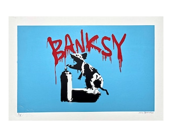 BANKSY/NOT BANKSY - Rat With Spray Cans - Original Spray Paint