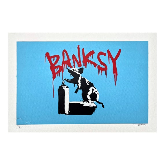 BANKSY/NOT BANKSY - Rat With Spray Cans - Original Spray Paint