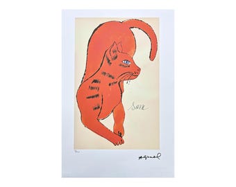 【模写】【限定100部・証明書付】Andy Warhol「Sam（レッド）」 Andy Warhol Cats Named Sam (complete set) (Unsigned Print