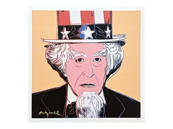 ANDY WARHOL - Uncle Sam - Signed, Numbered Edition 100/500, 50 X