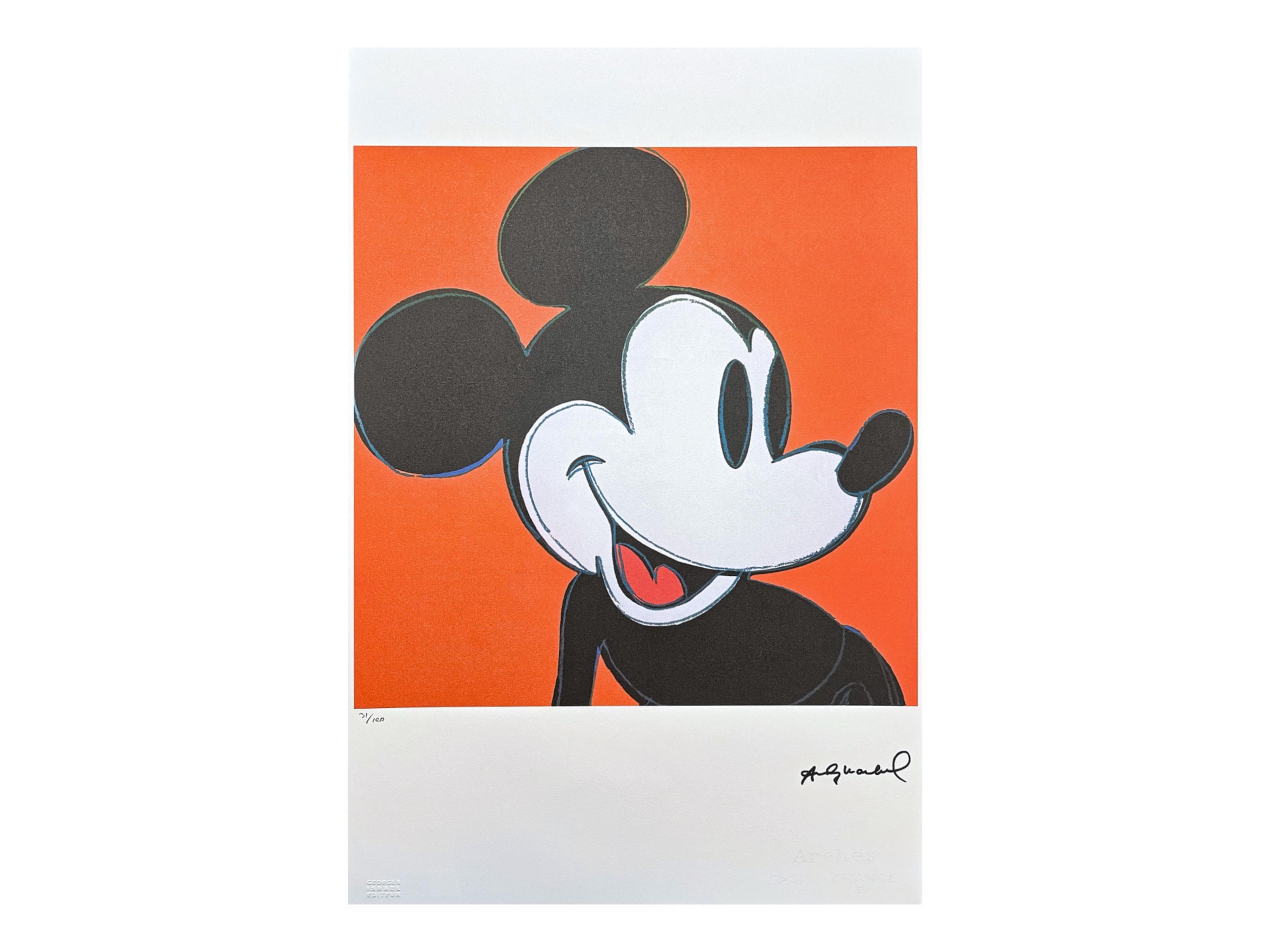 ANDY WARHOL (after) - Mickey Mouse - Signed, Numbered