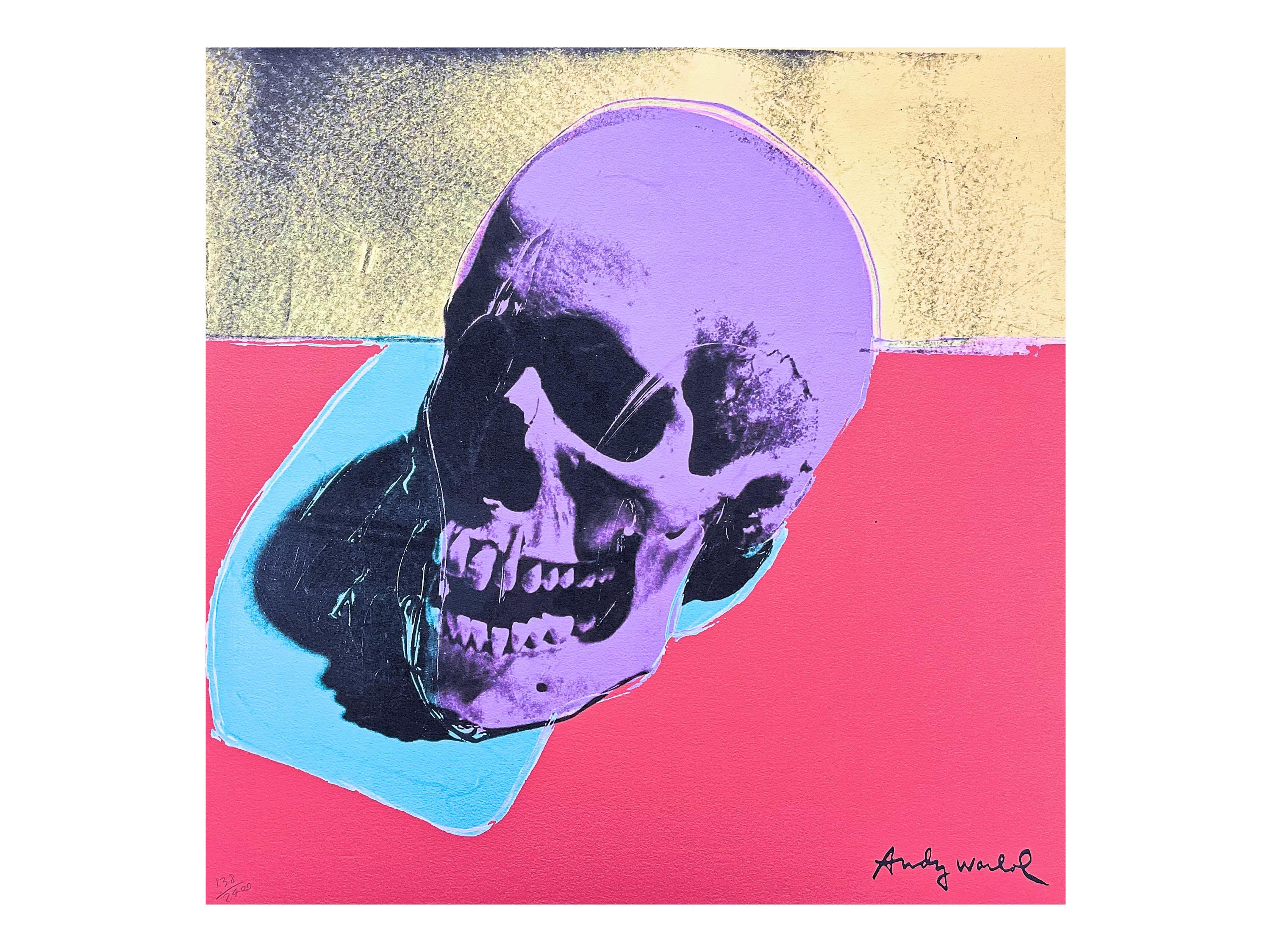 ANDY WARHOL - Skull - Signed, Numbered Edition 138/2400, 60 X 60