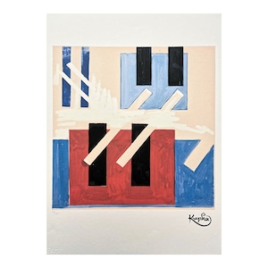 FRANTIŠEK KUPKA (after) - Red and blue composition - signed, numbered edition 201/350, 50 x 70 cm #frankkupka #artgift #artwall #artprint