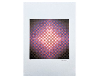 VICTOR VASARELY - Boglar - édition numérotée et signée 35/500, 35 x 50 cm, #victorvasarely #artwall #artprint #artgift #opart