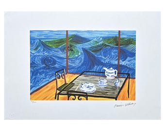 David Hockney – Lithograph Portrait of an Artist – Framed - Etsy