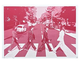 Death NYC – the Simpsons on Abbey Road – Original Silkscreen With