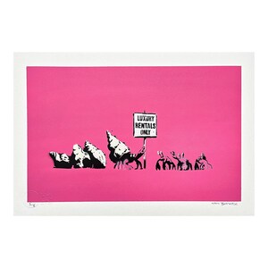 版画 NOT BANKSY / Riot Not BANKSY/NOT BANKSY - Luxury Rentals Only - Original Spray Paint