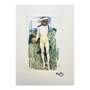 FRANTIŠEK KUPKA (after) - Girl with ball - signed, numbered edition 200/350, 50 x 70 cm #frankkupka #kupka #artwall #artprint #artgift