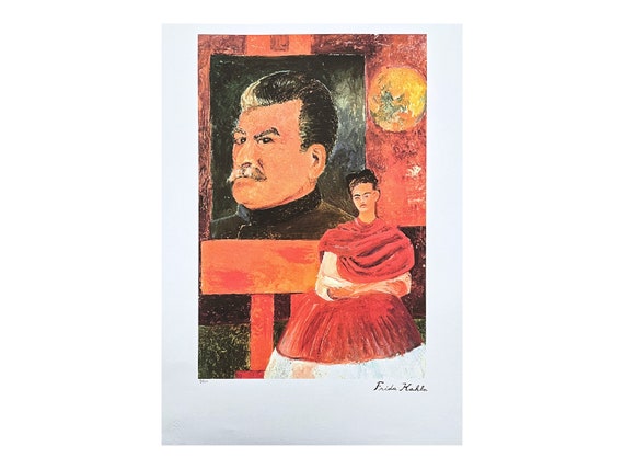 FRIDA KAHLO (after) - Self-portrait With Stalin - Signed