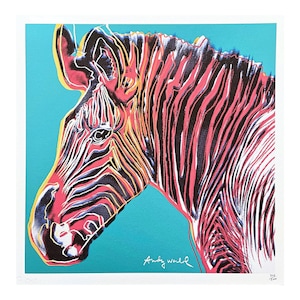 ANDY WARHOL - Grevy’s Zebra - signed, numbered edition 326/500, 50 x 50 cm, edition CMOA #artwall #artgift #popart #popart