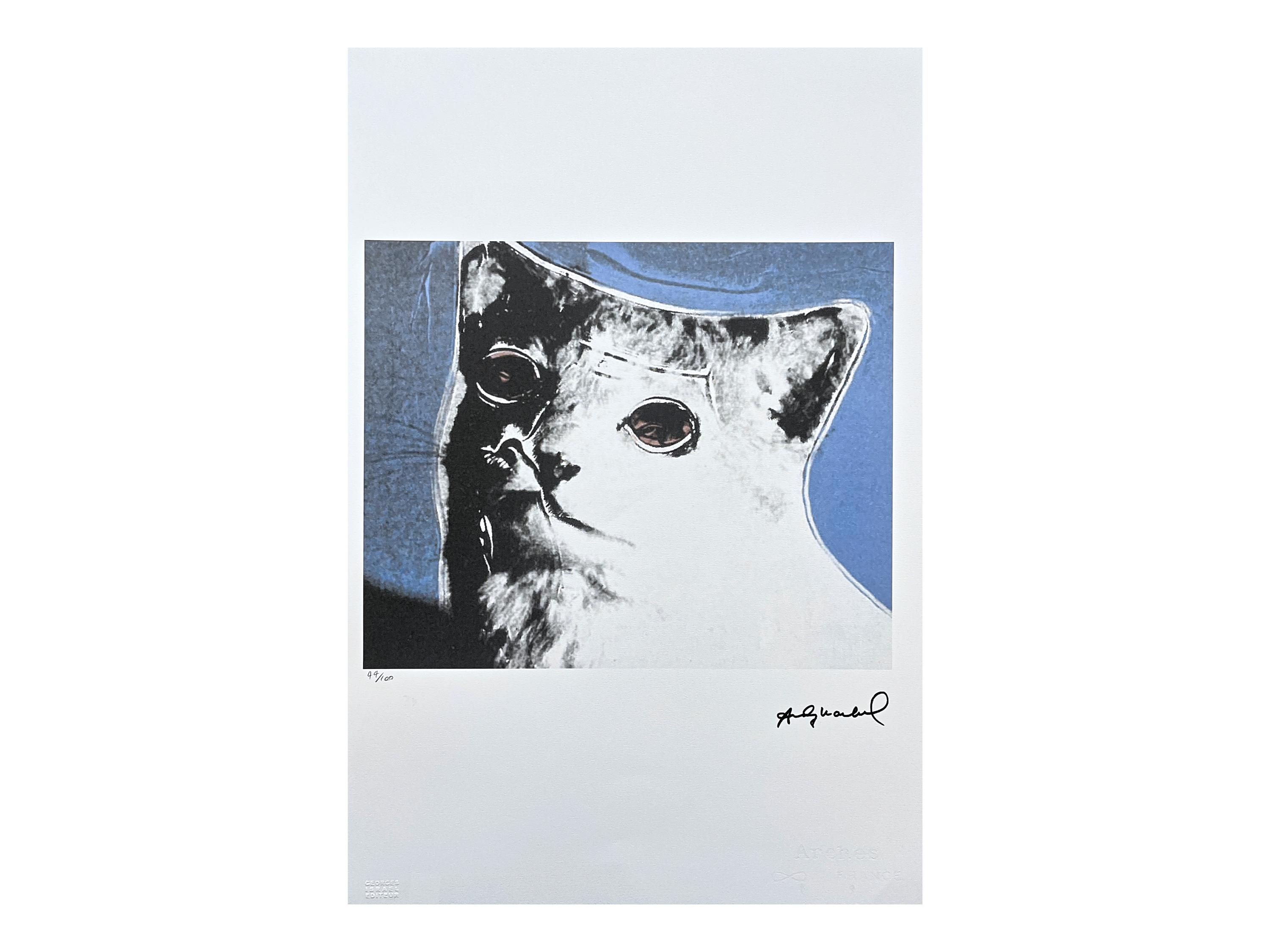 アンディ・ウォーホル - 猫 - サイン入り、エディション番号入り、44