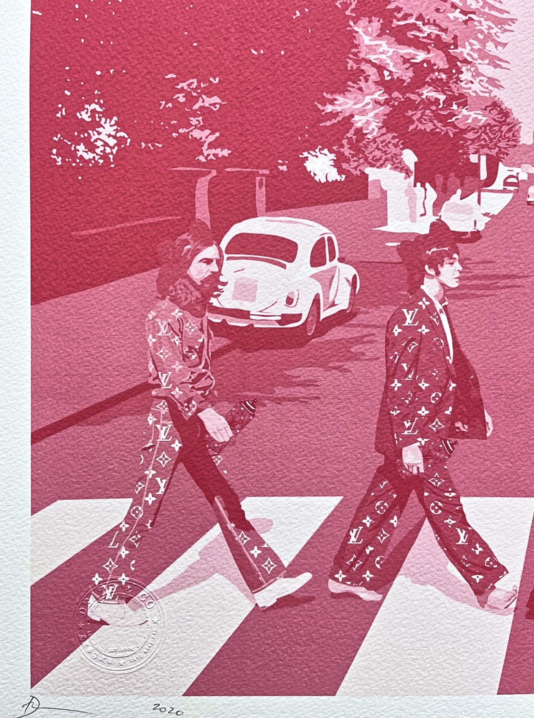 DEATH NYC - Pink Beatles on Abbey Road - Signed, Certificate (coa