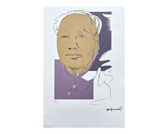アンディ・ウォーホル - 毛沢東 - 署名入り、エディション56/100、38 x