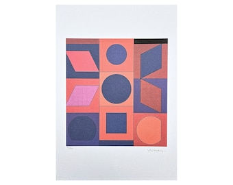 VICTOR VASARELY - Alphabet VR - signed, certificate, limited edition 35/500, 35 x 50 cm #victorvasarely  #art #artwall #artgift #artprint