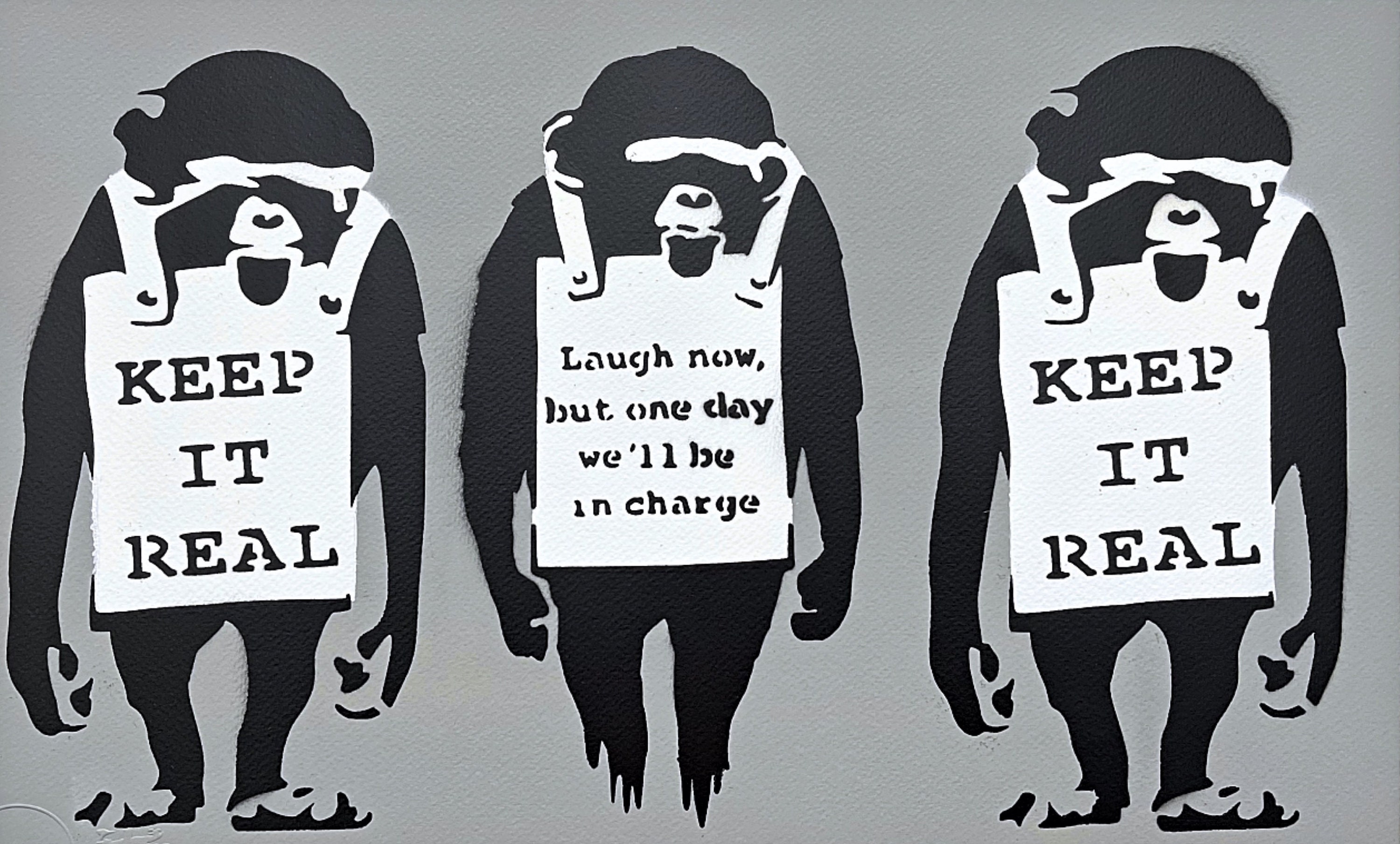 BANKSY/NOT BANKSY - Keep It Real - Original Spray Paint