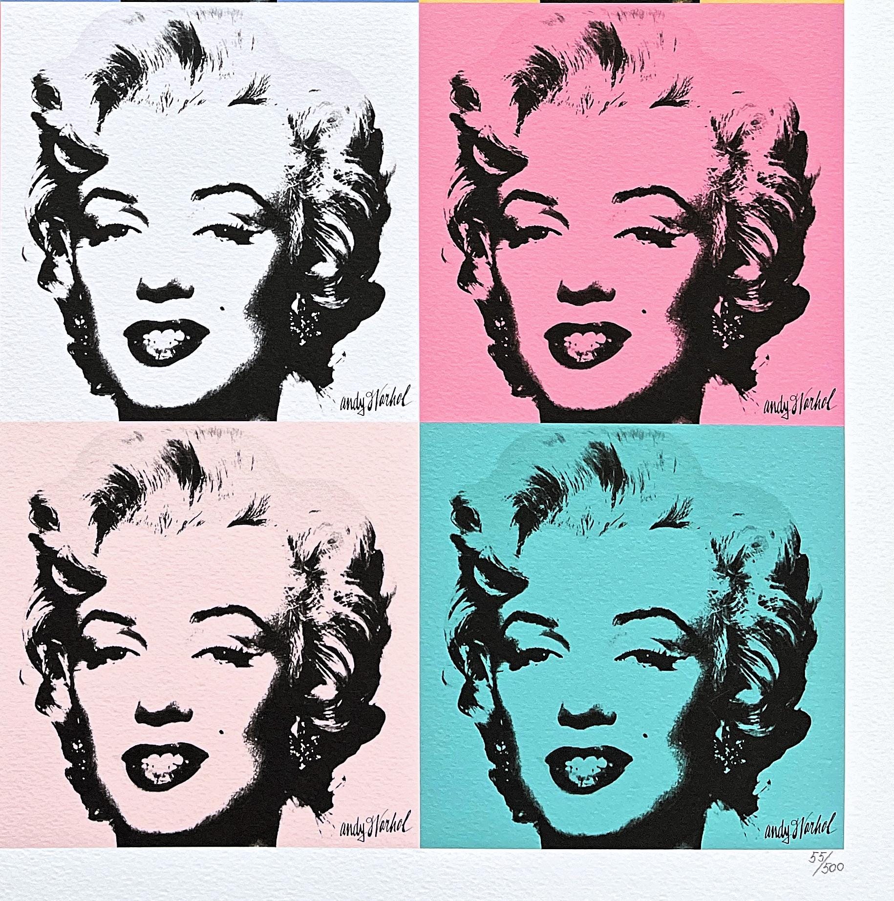 アンディ・ウォーホル - マリリン・モンロー 9 枚 - サイン入り、番号
