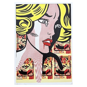 DEATH NYC - Garota pop art - assinada, certificado, numerada - edição limitada, datada, 32 x 45 cm, #deathnyc #arte #giclée #assinada
