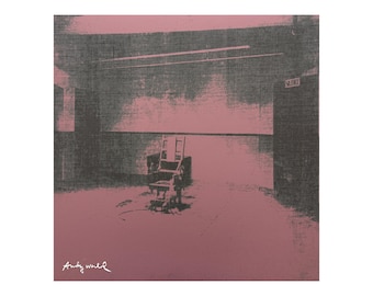 ANDY WARHOL - Little Electric Chair X - signed, numbered edition x/2400, 60x60 cm, edition cmoa #warhol #artwall #popart #artgift #print