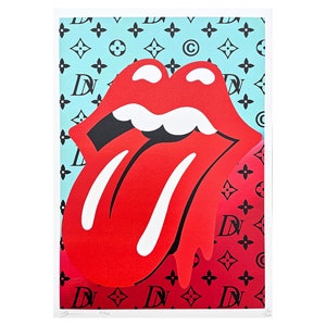 DEATH NYC - The Rolling Stones - assinado, certificado (coa), numerado - edição limitada, datado, 32 x 45 cm, #deathnyc #arte #giclée #impressão