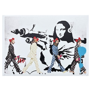 DEATH NYC - Mona Lisa Bazooka - assinado, certificado (coa), edição limitada, datado, 45 x 32 cm,#deathnyc #art #giclée