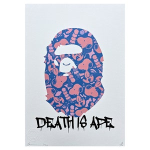 DEATH NYC - Snoopy - assinado, certificado, numerado - edição limitada, datado, 32 x 45 cm, #deathnyc #arte #giclée #assinado