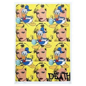 DEATH NYC - Debbie Harry + Donald - assinado, certificado, numerado - edição limitada, datado, 32 x 45 cm, #deathnyc #arte #giclée #assinado