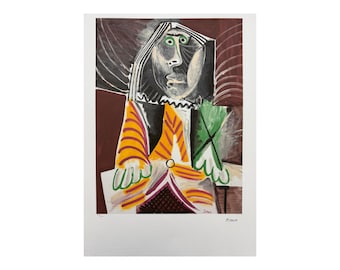 PABLO PICASSO - Femme assise - signed, certificate, limited edition 28/200, 50 x 70 cm, #pablopicasso #art #cubism