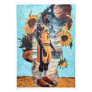 DEATH NYC - LeBron - assinado, certificado, numerado - edição limitada, datado, 32 x 45 cm, #deathnyc #arte #giclée #assinado