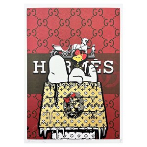 DEATH NYC - Snoopy + Hermès - Signed, Certificate (coa