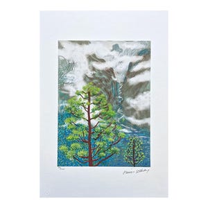 DAVID HOCKNEY - The Yosemite suit - Tree in the clouds - signed, numbered edition 49/500, certificate, 35x50 cm, #artwall #artgift