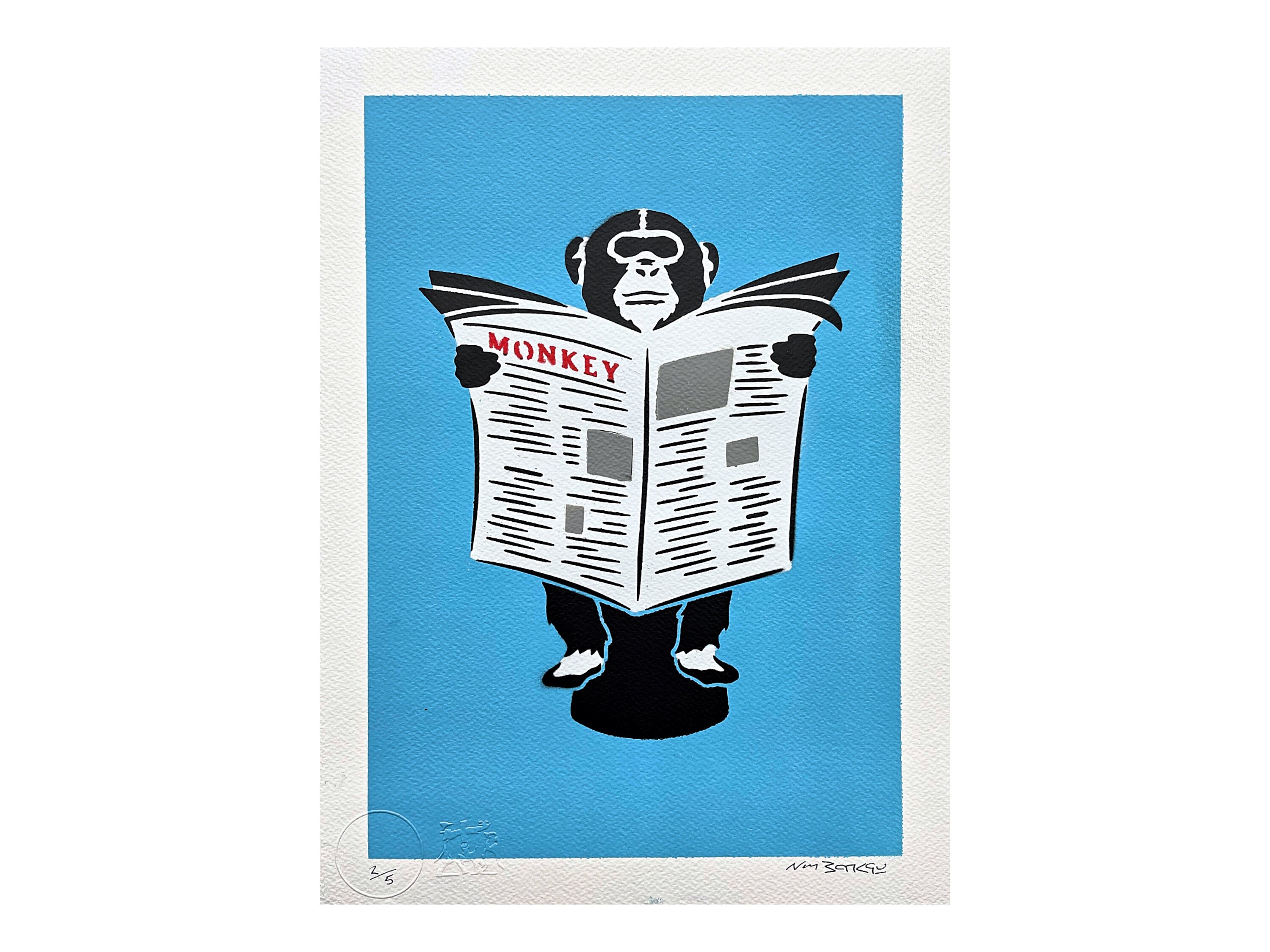 BANKSY/NOT BANKSY - Monkey Business - Original spray paint, certificate (coa), signed, limited edition 2/5 #banksy #notbanksy #streetart