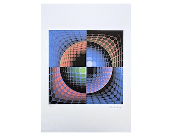 VICTOR VASARELY (after) - Two Tigers - Signed, Numbered Edition