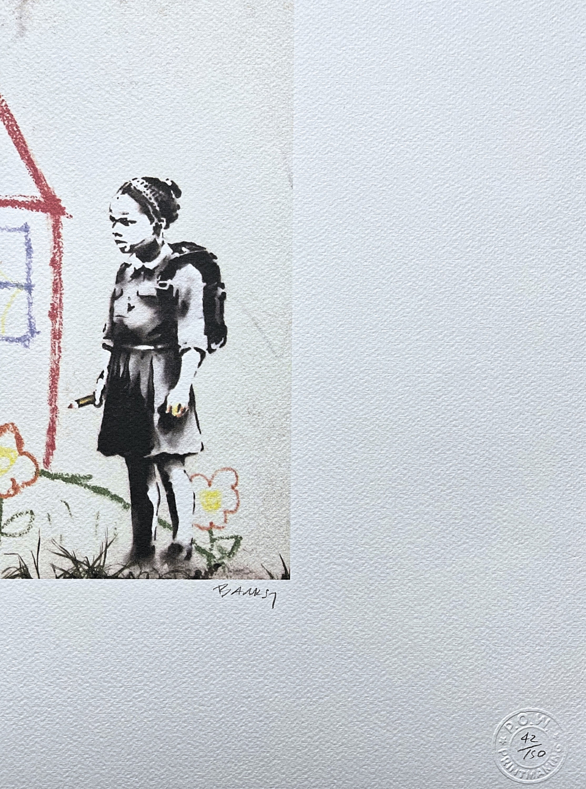 BANKSY - Crayon House Foreclosure - Numbered Edition 42/150, 70 X