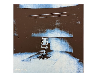 ANDY WARHOL - Little Electric Chair V - signed, numbered edition x/2400, 60 x 60 cm, edition cmoa #warhol #artwall #popart #artgift #print