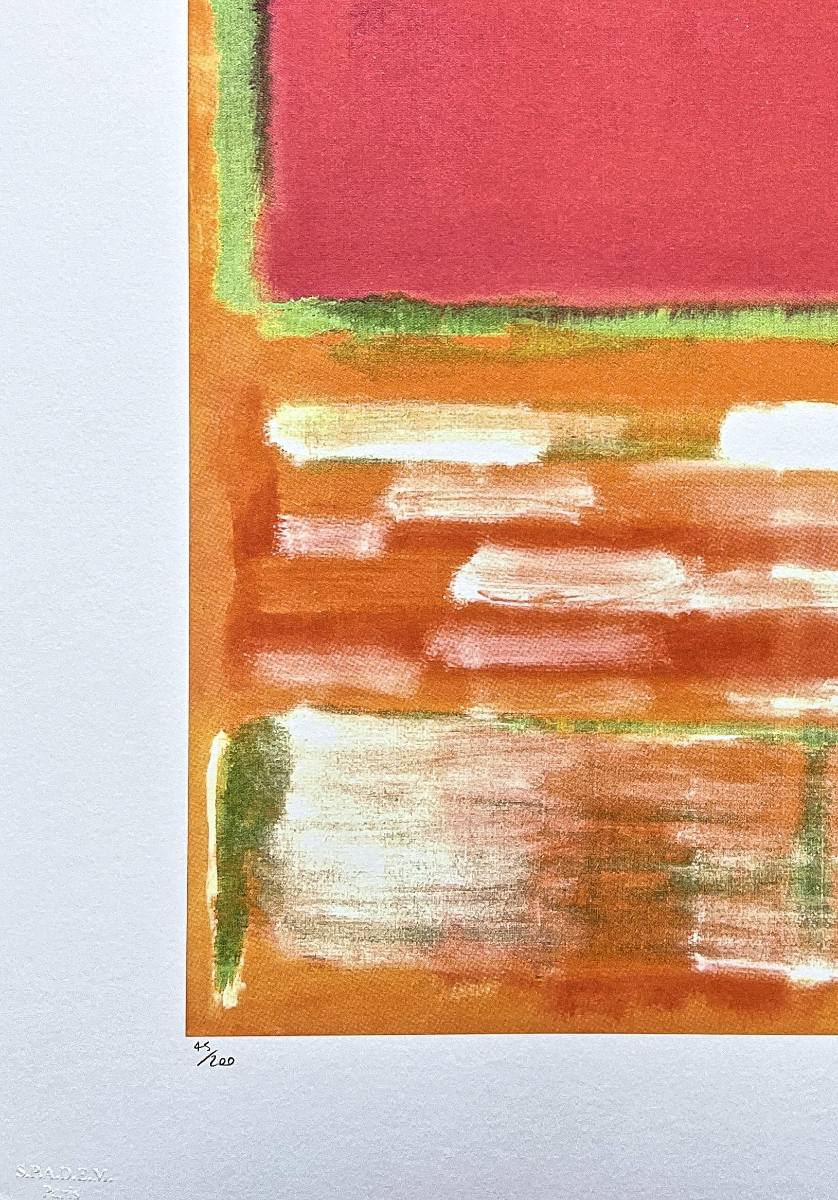 MARK ROTHKO - No. 15 - 署名、証明書、限定版 45/200、50 x 65 cm