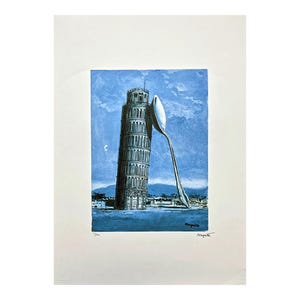 René MAGRITTE (1898-1967) (d'après) La Nuit de Pise. Offse - Lot 26