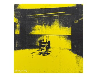 ANDY WARHOL - Little Electric Chair I - signed, numbered edition x/2400, 60 x 60 cm, edition cmoa #warhol #artwall #popart #artgift #print