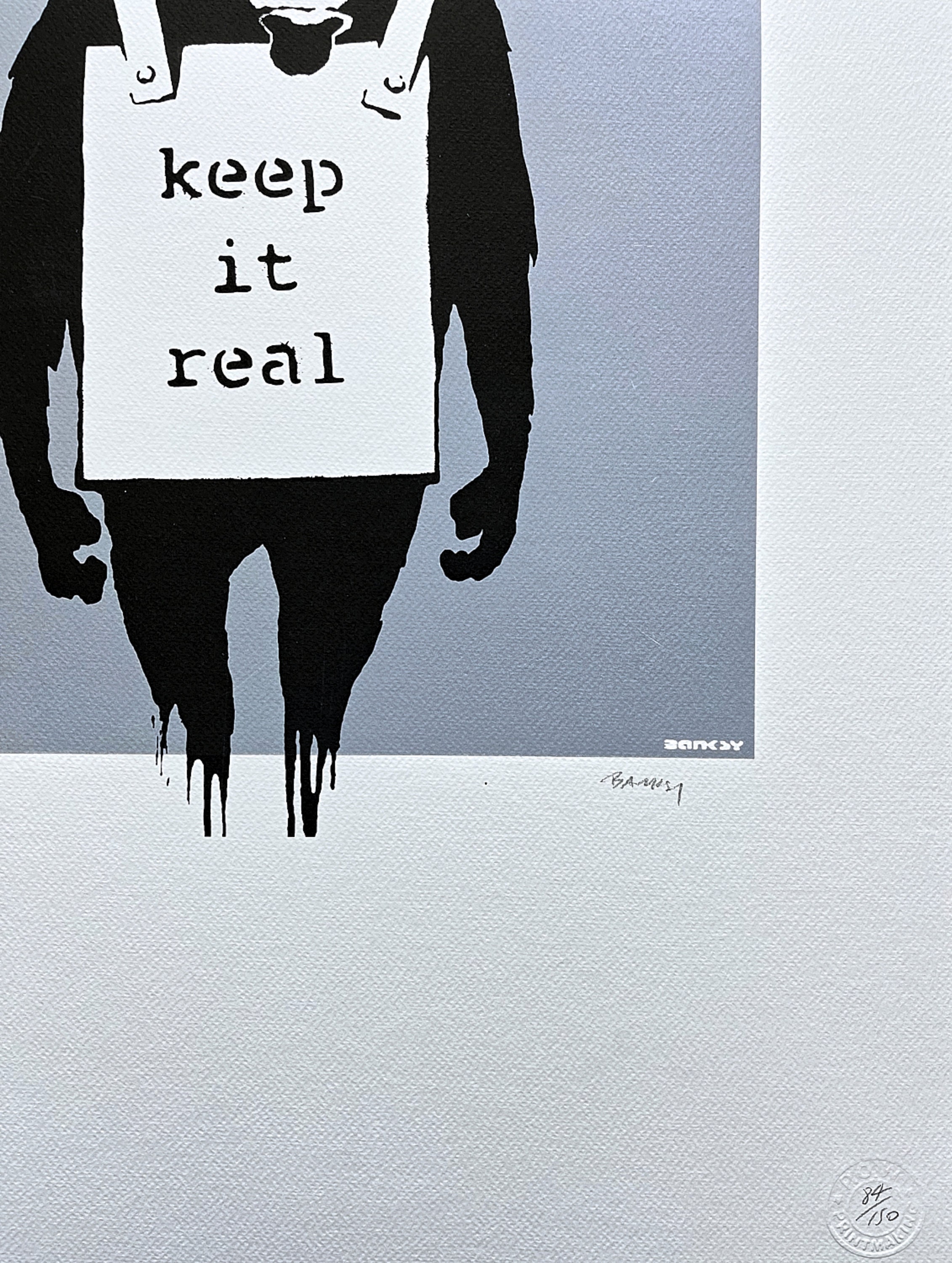 BANKSY - Keep It Real - Numbered Edition 84/150, 50 X 70 Cm