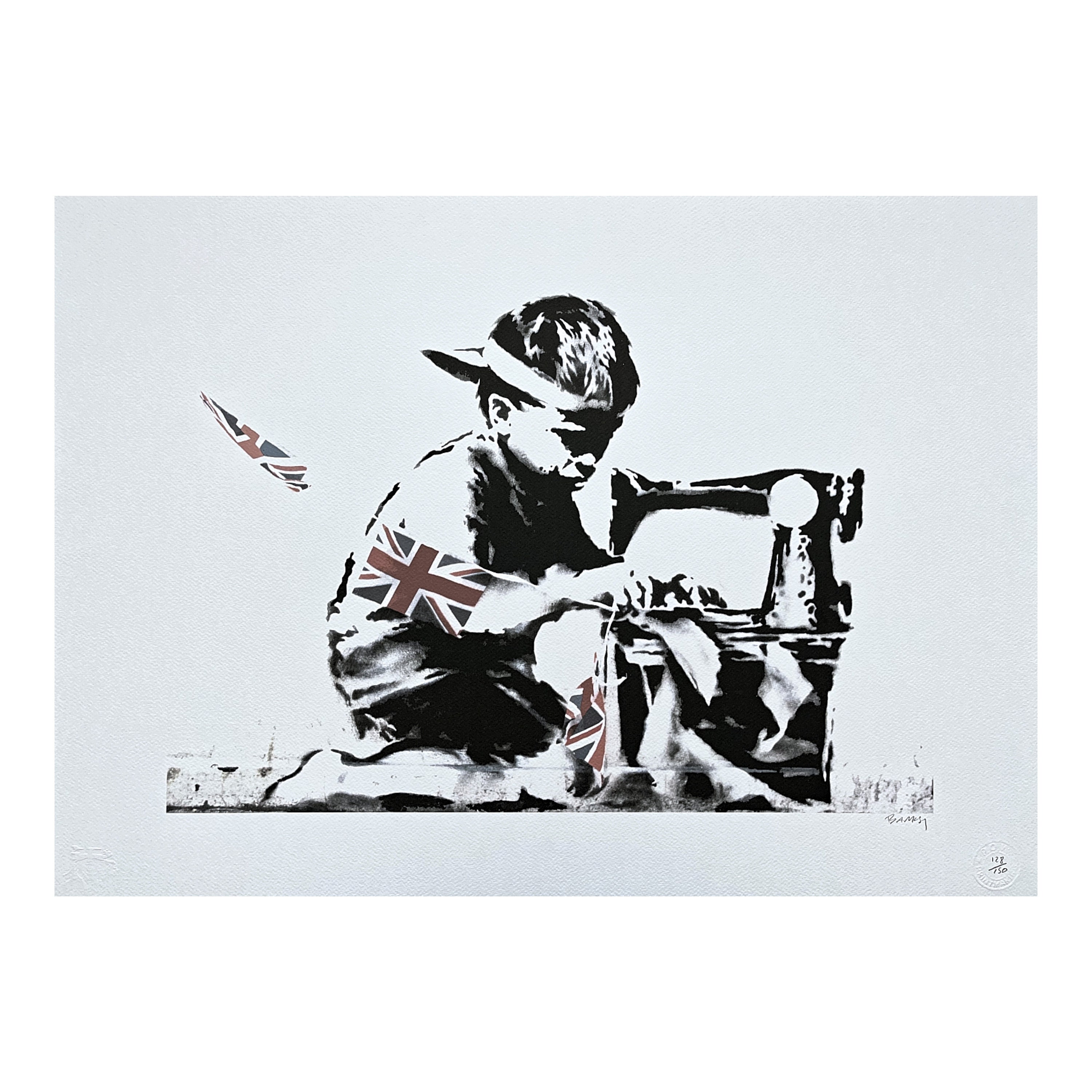BANKSY - Slave Labour - Numbered Edition 128/150, 70 X 50 Cm