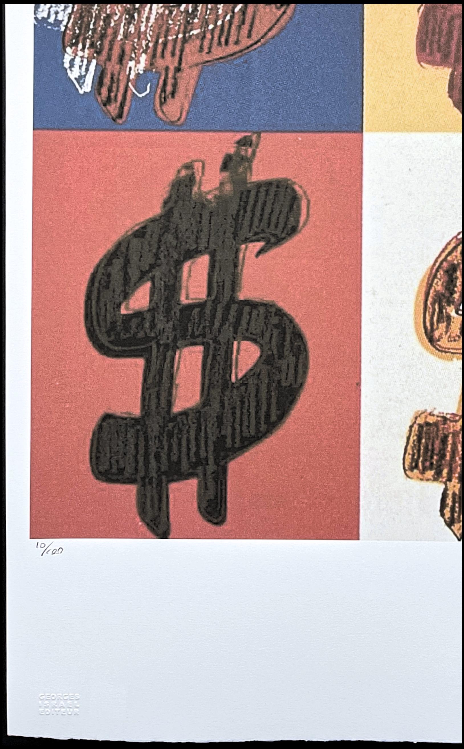 アンディ・ウォーホル - 4x Dollar Sign - サイン入り、エディション10